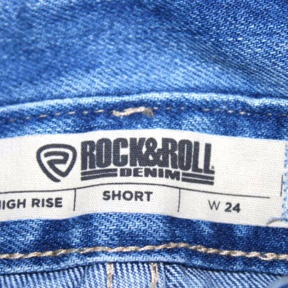 Rock & Roll Denim High Rise Belted Denim Shorts Blue NWT